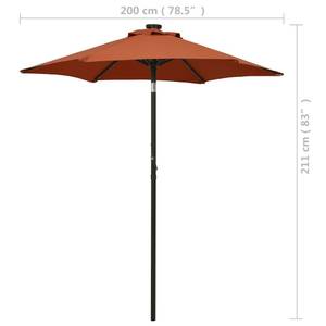 Parasol 3007814 Orange - Métal - Textile - 200 x 211 x 200 cm