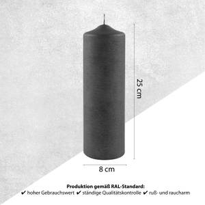 Stumpenkerze Candle Grau - 1 x 25 cm