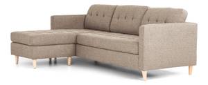 Sofa Marino Braun - Textil - 219 x 80 x 151 cm