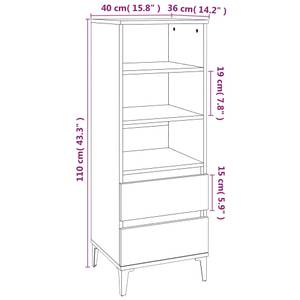 Highboard DE8872 Eiche Grau Dekor