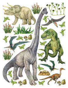 Wandtattoo Dinosaurier 601355 Naturfaser - Textil - 85 x 65 x 65 cm