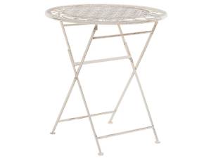 Bistro Set TRIESTE 3-tlg Beige - Weiß - Metall - 70 x 92 x 70 cm