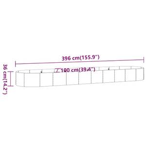 Hochbeet 3012742-2 Silber - 100 x 396 cm