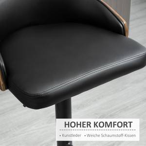 2 Barhocker höhenverstellbar 835-588 Braun - Metall - 50 x 96 x 48 cm