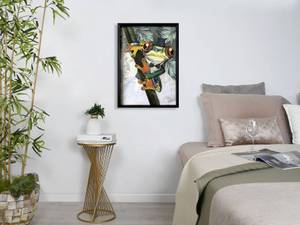 3D-Collage-Bild Frosch mit Zylinder 2 Papier - 50 x 70 x 3 cm