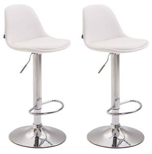 Tabouret de bar Kiel Lot de 2 Blanc