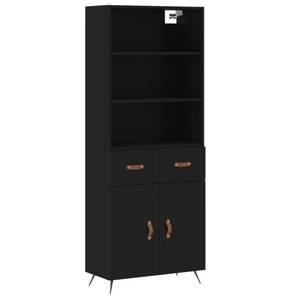 Highboard DE9242 Schwarz - Holzwerkstoff - 34 x 180 x 70 cm