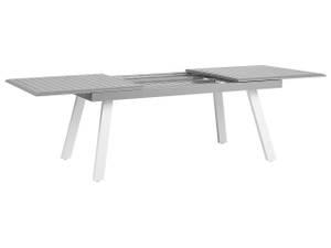 Table de jardin PERETA Gris - Blanc - Métal - 100 x 73 x 175 cm