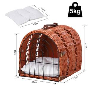 Katzenhaus D32-008V01 Braun - Polyrattan - 35 x 37 x 42 cm