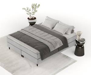 Boxspringbett Rowan Grau - Breite: 140 cm - H3