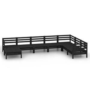 Garten-Lounge-Set Schwarz - Massivholz - Holzart/Dekor - 64 x 29 x 64 cm