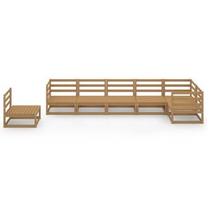 Garten-Lounge-Set Braun - Massivholz - Holzart/Dekor - 70 x 67 x 70 cm