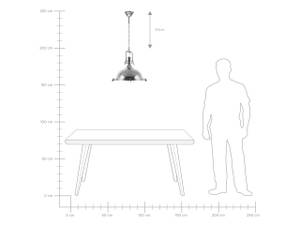 Lampe suspension EBRON Argenté - Métal - 38 x 94 x 38 cm