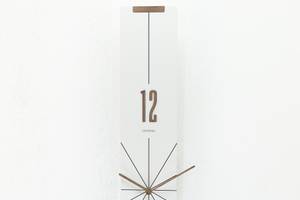 Horloge murale design THE WHITE PENDULUM Blanc - Bois manufacturé - 14 x 72 x 1 cm