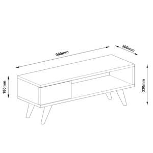 Fernsehtisch Aarup Braun - Holzwerkstoff - 90 x 33 x 30 cm