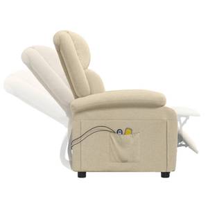 Fauteuil de massage électrique Blanc - Textile - 70 x 98 x 93 cm