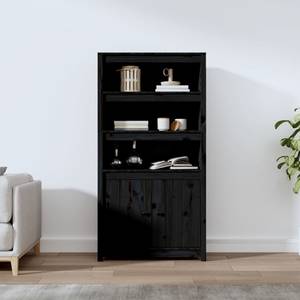 Highboard DE7811 Schwarz - Massivholz - 35 x 154 x 80 cm