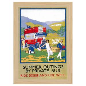 Bilderrahmen Poster 1926 Summer Outings Eiche