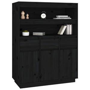 Highboard DE7648 Schwarz - Massivholz - 40 x 117 x 89 cm