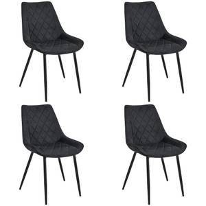 Lot de 4 Chaises SJ.0488 Noir - Lot de 4