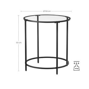 Beistelltisch Nachttisch Schwarz - Metall - 50 x 55 x 50 cm