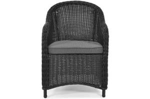 Gartensessel ATENA Schwarz - Rattan - 59 x 89 x 58 cm