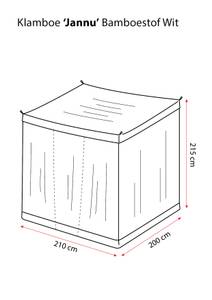 Moskitonetz Canopy Jannu Weiß - Bambus - 200 x 215 x 210 cm