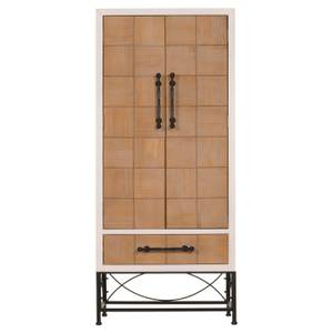 Hochschrank N30 Weiß - Holzwerkstoff - Metall - Massivholz - Holzart/Dekor - 72 x 167 x 41 cm