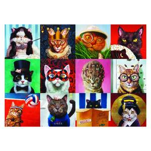 Puzzle Lucia Heffernan Lustige Katzen Papier - 26 x 6 x 36 cm