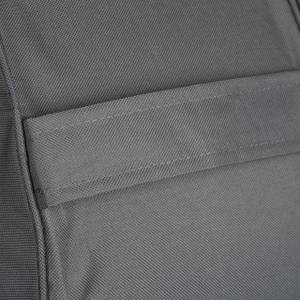 Aufblasbarer Hocker Grau - Metall - Kunststoff - Textil - 56 x 26 x 56 cm
