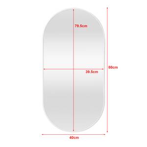 Miroir mural Picciano Blanc - 80 x 40 cm