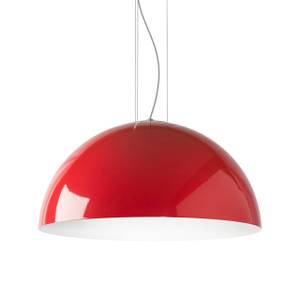 Suspension Cassis Rouge - Blanc - Abat-jour diamètre : 80 cm