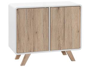 Buffet MILO Marron - Blanc - Bois manufacturé - 90 x 76 x 40 cm