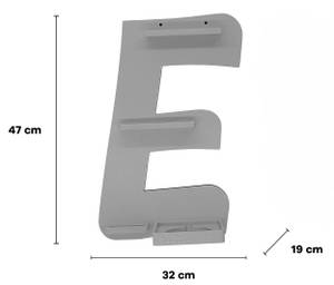 Wandregal Buchstabe E Grün