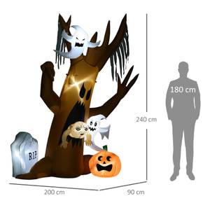 Halloween Geisterbaum 844-681V90MX Braun - Textil - 90 x 240 x 200 cm