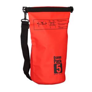 Ocean Pack 5L wasserdicht Schwarz - Rot