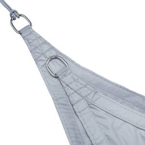 Voile d'ombrage triangle PES gris clair 300 x 245 cm