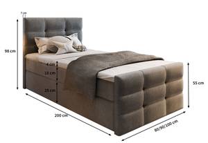 Boxspringbett AMON 80 Braun - Breite: 80 cm