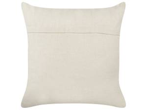 Coussin décoratif GILLY Orange - Blanc - Fibres naturelles - 45 x 4 x 45 cm