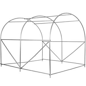 Folientunnel mit Fenstern Grün - Metall - 200 x 200 x 200 cm