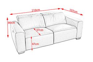 FINN 3-Sitzer Sofa Cremeweiß