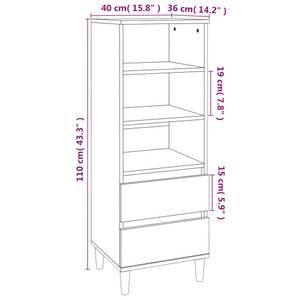 Highboard DE6354 Hochglanz Weiß