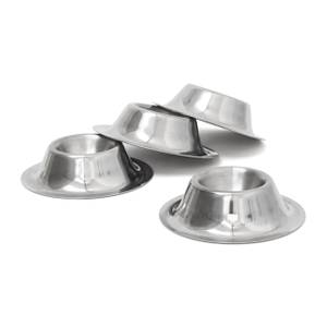 Coquetiers en inox 4 pièces vaisselle Argenté - Métal - 9 x 3 x 9 cm