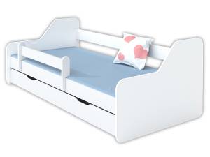 Kinderbett Dakota mit Schublade Weiß - Tiefe: 180 cm