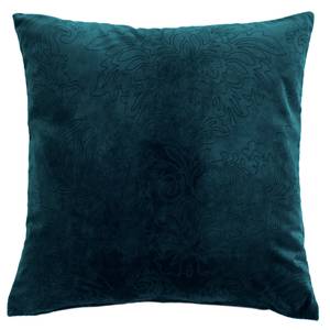 Kissenbezug petrol UNI Blätter Blau - Textil - 45 x 45 x 45 cm