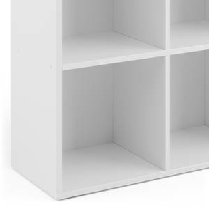 Étagère pour enfant Luigi pour 4 boîtes Blanc - En partie en bois massif - 72 x 90 x 30 cm