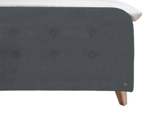 Nordic Box Boxspringbett TSV Dunkelgrau - Steingrau - Breite: 202 cm - H3