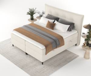 Premium Boxspringbett LasPalmas Creme - Breite: 213 cm