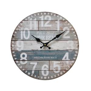 Horloge murale Oleandro Marron - Bois manufacturé - 4 x 34 x 34 cm