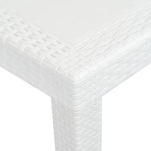 Table de jardin Blanc - Matière plastique - 150 x 72 x 150 cm